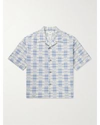 Visvim - Crosby Convertible-collar Cotton And Linen-blend Shirt - Lyst
