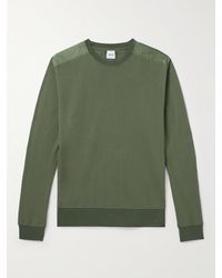 Aspesi - Shell-trimmed Honeycomb-knit Cotton Sweater - Lyst