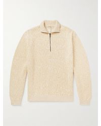 Massimo Alba - Ribbed Cotton Half-zip Sweater - Lyst