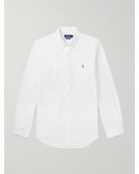 Polo Ralph Lauren - Slim-Fit Button-Down Collar Logo-Embroidered Cotton Oxford Shirt - Lyst