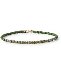 Luis Morais 14-karat Gold Beaded Bracelet - Green