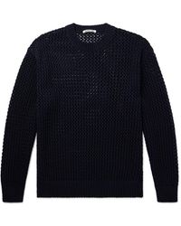 AURALEE - Open-knit Cotton Sweater - Lyst