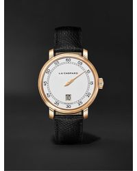 Chopard - L.u.c Quattro Spirit 25 Limited Edition 40mm 18-karat Rose Gold And Textured-leather Watch - Lyst