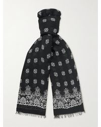 Saint Laurent - Fringed Paisley-print Modal And Cashmere-blend Scarf - Lyst