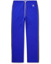 Loewe - Logo-embroidered Striped Tech-jersey Track Pants - Lyst