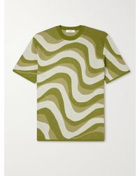 MR P. - Wave Jacquard-knit Mercerised Cotton T-shirt - Lyst
