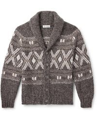 Brunello Cucinelli - 'Geometric Jacquard' Cardigan - Lyst