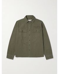 One Of These Days - Country Men Logo-print Cotton-twill Shirt Jacket - Lyst