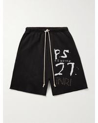 RRR123 - Inri Enemy Straight-leg Embellished Cotton-jersey Drawstring Shorts - Lyst