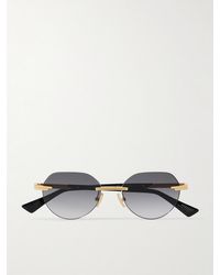 Bottega Veneta - Rimless Round-Frame-Tone Sunglasses - Lyst