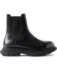 Alexander McQueen - Tread Exaggerated-Sole Leather Chelsea Boots - Lyst