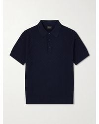 Brioni - Cotton, Silk And Cashmere-Blend Polo Shirt - Lyst