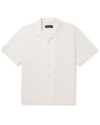 Rag & Bone - Avery Camp-collar Honeycomb-knit Cotton Shirt - Lyst