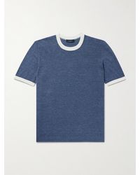 Thom Sweeney - T-Shirt aus einer Baumwoll-Leinenmischung - Lyst