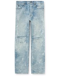 CELINE HOMME Kurt Distressed Bleached Jeans - Blue