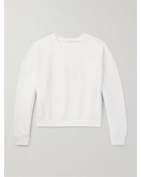The Row - Troy Poplin-trimmed Cotton-blend Jersey Sweatshirt - Lyst