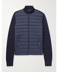 Herno - Slim-fit Wool And Silk-blend And Quilted Nylon Down Jacket - Lyst
