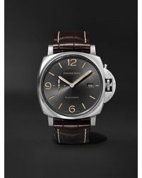 Panerai - Luminor Due Automatic 45mm Stainless Steel And Alligator Watch - Lyst