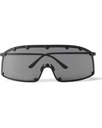 Rick Owens - Shielding D-frame Studded Stainless Steel Sunglasses - Lyst