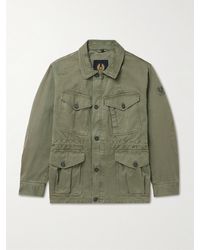 Belstaff - Logo-Appliquéd Cotton-Sateen Field Jacket - Lyst