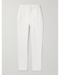 Orlebar Brown - Cornell Straight-leg Washed Linen Trousers - Lyst