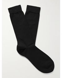 Sunspel Stretch Cotton-blend Socks - Black