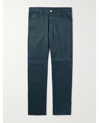 ZEGNA - Roccia Slim-Fit Straight-Leg Garment-Dyed Linen-Blend Trousers - Lyst