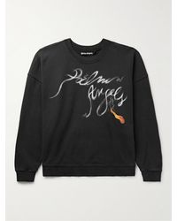 Palm Angels - Foggy Sweatshirt aus Baumwoll-Jersey mit Logoprint - Lyst
