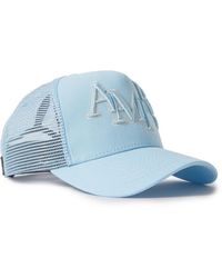 Amiri - Logo-embroidered Cotton-canvas And Mesh Trucker Hat - Lyst
