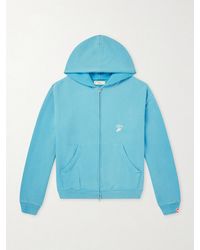 CHERRY LA - Logo-Embroidered Paint-Splattered Cotton-Jersey Zip-Up Hoodie - Lyst