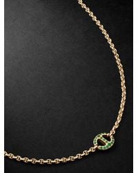 Hoorsenbuhs - Collana in oro 18 carati con smeraldi e diamanti - Lyst