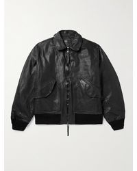 Monitaly - Backlash Padded Leather Bomber Jacket - Lyst