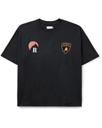 Rhude - Automobili Lamborghini Moonlight Logo-print Cotton-jersey T-shirt - Lyst