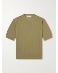 Piacenza 1733 - Knitted Silk And Cotton-blend T-shirt - Lyst