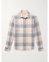 Faherty - The Surf Checked Organic Cotton-flannel Shirt - Lyst