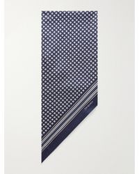 Saint Laurent - Printed Silk-twill Scarf - Lyst