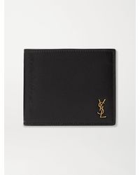 Saint Laurent - Logo-Appliquéd Leather Billfold Wallet - Lyst