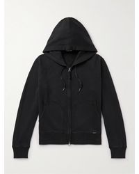 Tom Ford - Garment-dyed Cotton-jersey Zip-up Hoodie - Lyst
