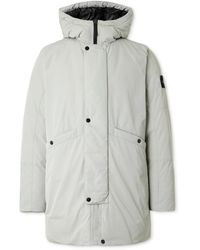 Stone Island - Logo-appliquéd Micro Twill Hooded Down Parka - Lyst