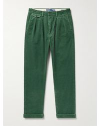 Polo Ralph Lauren - Whitman Slim-fit Pleated Cotton-corduroy Trousers - Lyst
