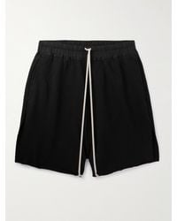 Rick Owens - Shorts in jersey di cotone tinti in capo con coulisse - Lyst