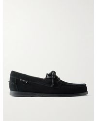 Sebago - Docksides Portland Bootsschuhe aus Veloursleder mit Lederbesatz - Lyst