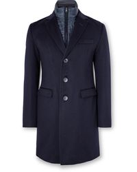 Herno - Cashmere Overcoat With Detachable Quilted Shell Bib - Lyst