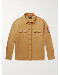 CHERRY LA - Logo-Appliquéd Brushed-Cotton Shirt - Lyst
