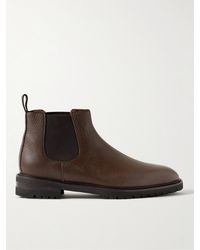 Manolo Blahnik - Brompton Shearling-lined Full-grain Leather Chelsea Boots - Lyst
