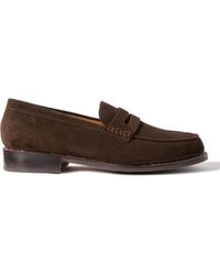 Grenson - Jago Suede Penny Loafers - Lyst