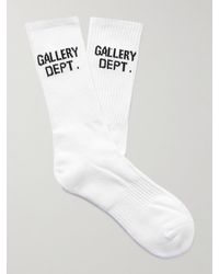 GALLERY DEPT. - Clean Logo-jacquard Ribbed Recycled Cotton-blend Socks - Lyst