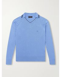 Wales Bonner - Roots Logo-Embroidered Knitted Polo Shirt - Lyst