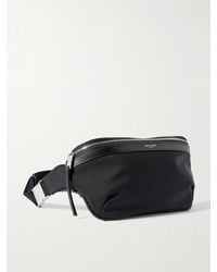 Saint Laurent - Leather-Trimmed Canvas Belt Bag - Lyst