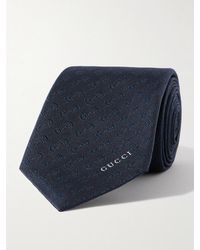 Gucci - 7Cm Horsebit Silk-Jacquard Tie - Lyst